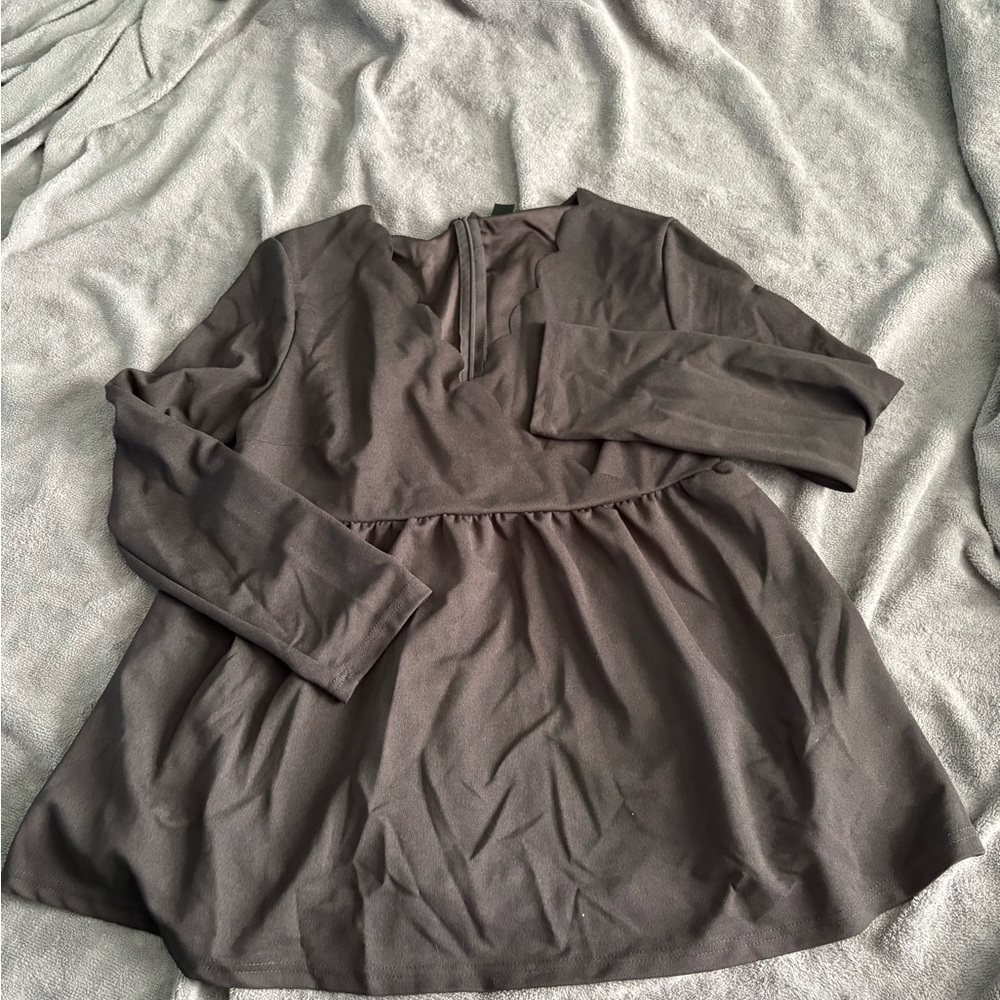 Black Maternity Long Sleeve Top